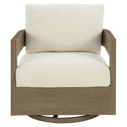 Signature Design by Ashley Serene Bay Dark Brown Aluminum Frame Glider Chair White