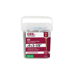 GRK Fasteners No. 9 X 3-1/8 in. L Star Climatek W-Cut Multi-Purpose Screws 425 pk