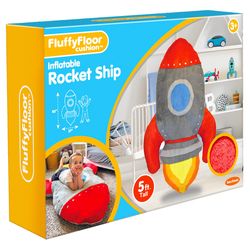 Fluffy Floor Cushions Rocket Ship Inflatable Floor Cushion Multicolored