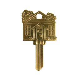 Lucky Line Key Shapes House Shape House/Office Key Blank 68 Single For Schlage Locks Gold