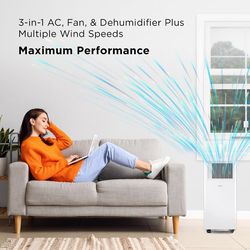 TCL 150 sq ft 2 speed 5100 SACC (8,500 ASHRAE) BTU Portable Air Conditioner with Remote