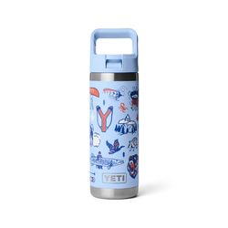 YETI Rambler 18 oz Big Sky Summer Camp BPA Free Bottle with Straw Cap