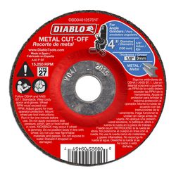Diablo 4 in. D X 5/8 in. X 1/8 in. thick Aluminum Oxide Metal Cut-Off Disc 1 pk