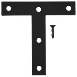 Hampton 4 in. H X 4 in. W X 4 in. L Black Steel T-Plate