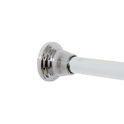 Zenna Home NeverRust Shower Curtain Rod 72 in. L Chrome Silver