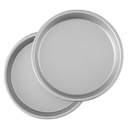 Wilton 9 in. W X 9.9 in. L Aluminum Round Cake Pan Silver 2 pc