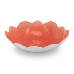 TarHong 79 oz Red/White Melamine Midsummer Floral Figural Serve Bowl 13.4 in. D 1 pc