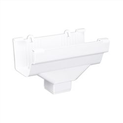 Amerimax 5 in. W X 9 in. L White Vinyl Traditional Gutter Drop Outlet