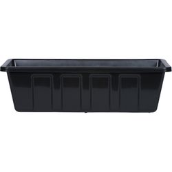 Novelty Poly Pro 5 in. H X 18 in. W X 8 in. D PP Plastic Poly Pro Flower Box Black