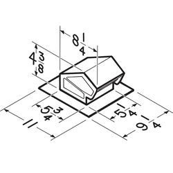 Broan-NuTone 11 in. H X 11 in. W X 9.25 L X 4 in. D Powder-Coated Black Steel Roof Vent
