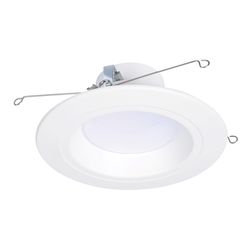 Halo Retrofit Series Matte White 5/6 in. W LED Dimmable Recessed Downlight 90 W