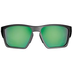 Flying Fisherman Sandbar Sunglasses Unisex Matte Crystal Gray Frame Amber Green Mirror Lens Polarize