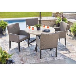 Living Accents Levine 5 pc Black Steel Dining Set