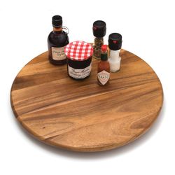 Lipper International Brown 1.25 in. H X 18 in. D Acacia Wood Kitchen Turntable