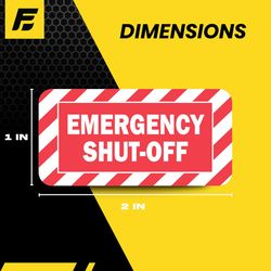 Fuel Stickers 1 in. H X 2 in. W Red Fuel Sticker Label 4 pk
