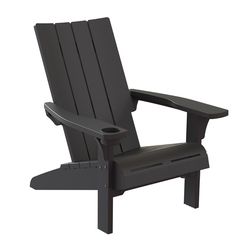 Keter Modern Adirondack Black Resin Frame Adirondack Chair