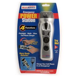 Ready America Ready America 5 lm Black/Silver LED Rechargeable Emergency Power Station