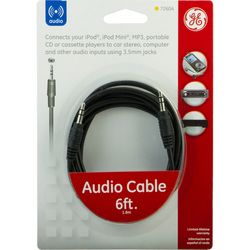GE 6 ft. L Audio Cable RCA
