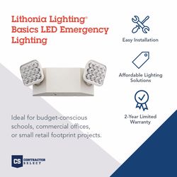 Lithonia Lighting Switch Hardwired LED Off White Emergency Light