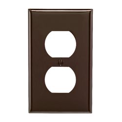 Leviton Brown 1 gang Nylon Duplex Wall Plate 1 pk