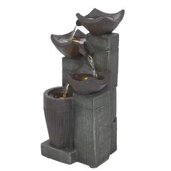 Alpine Polyresin Assorted Fountain with LED Light
