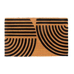 Entryways 30 in. W X 18 in. L Black/Natural Concentric Coir Door Mat