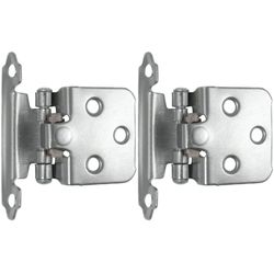 Laurey 1-5/8 in. W X 2-3/4 in. L Polished Chrome Silver Steel Self-Closing Hinge 2 pk