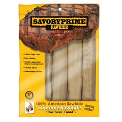 Savory Prime American Supreme Large Adult Rawhide Bone Beef Rawhide 10 in. L 4 pk