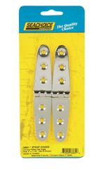 Seachoice Chrome-Plated Brass 6 in. L x 1-1/8 in. W Strap Hinges 2 pk