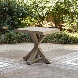 Signature Design by Ashley Carmel Bay Brown Square Stone Casual End Table