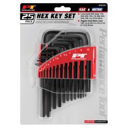Performance Tool Assorted Metric and SAE Hex Key Set 25 pc