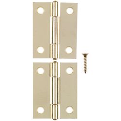 Ace 2.75 in. W X 2 in. L Bright Brass Brass Narrow Hinge 2 pk