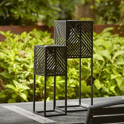 Glitzhome Black Edison Solar Lantern