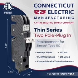 Connecticut Electric 60 amps 2-Pole Circuit Breaker