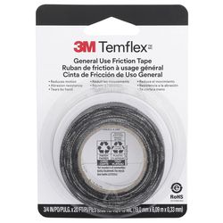 3M 0.708 in. W X 240 in. L Black Cotton Cloth Friction Tape