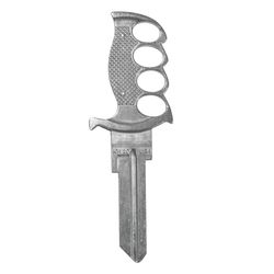 Lucky Line Key Shapes Forged Knife House Key Blank KW1/11 Single For Kwikset Silver