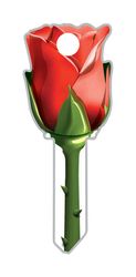 Lucky Line Key Shapes Rose House Key Blank Double For Kwikset Multicolored