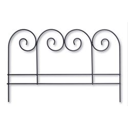 Panacea 24 in. L X 17 in. H Steel Black Scroll Garden Edging