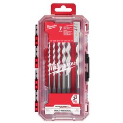 Milwaukee Shockwave Assorted in. Multi-Material Percussion Bit Drill Bit Set Hex Shank 7 pc