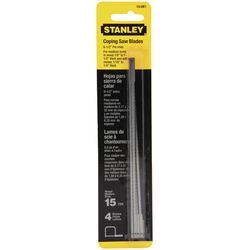 STANLEY 6-1/2 in. High Carbon Steel Coping Saw Blade 15 TPI 4 pk