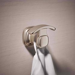 Kohler Envelu 2.3 in. H X 3.15 in. W X 2.95 in. L Vibrant Brushed Nickel Silver Robe Hook