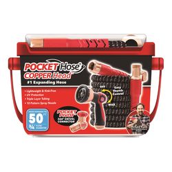Pocket Hose Copper Head 50 ft. L Medium Duty Expandable Flexible Garden Hose
