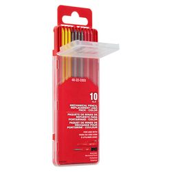 Milwaukee 5.625 in. L Pencil Replacement Leads Assorted 10 pc