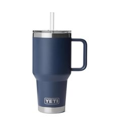 YETI Rambler 35 oz Navy BPA Free 2.0 Straw Mug
