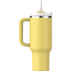Stanley The Quencher H2.0 FlowState 40 oz Daffodil BPA Free Double-wall Vacuum Insulated Tumbler