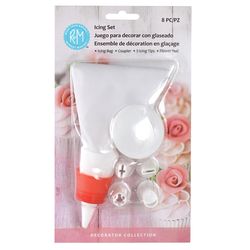 R&M International Decorator Orange/White Nylon/Plastic Icing Set
