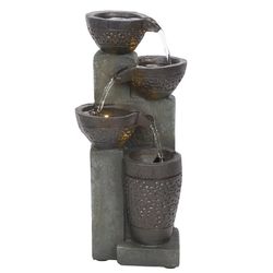 Alpine Polyresin Assorted Fountain with LED Light