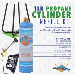 Flame King 14 in. L X 5 in. W 14.1 oz Propane Cylinder Steel 1 pc