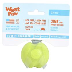 West Paw Zogoflex For Dog Green Plastic Jive Ball Dog Toy Extra Small 1 pk