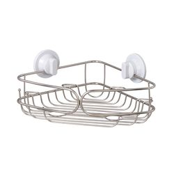 Zenna Home Chrome Silver Stainless Steel Corner Basket